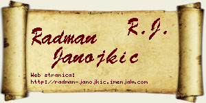 Radman Janojkić vizit kartica